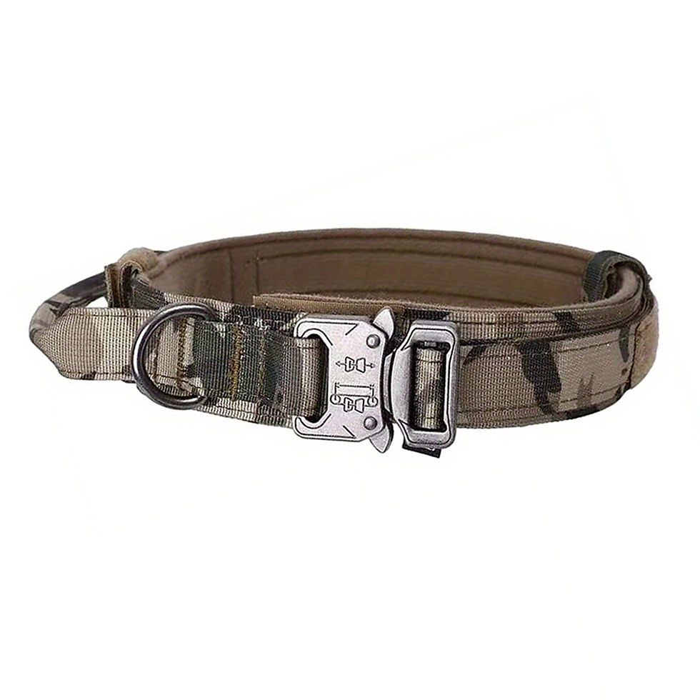 Thumbnail: Tactical Dog Collar with Handle Adjustable Military Nylon Collar Comfortable & D