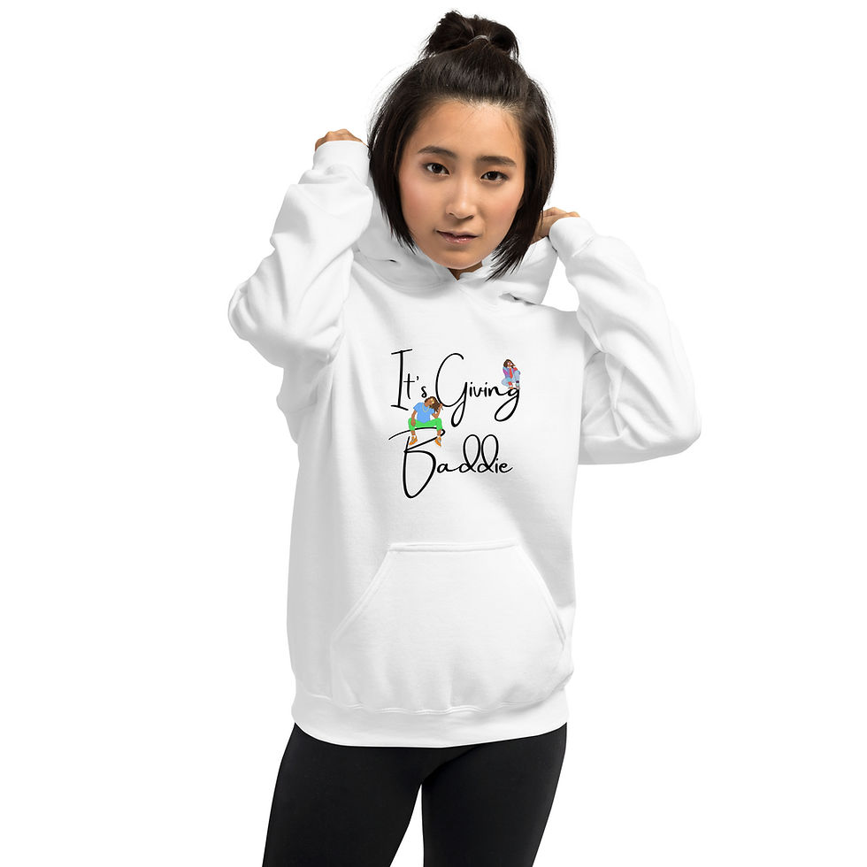 Thumbnail: It's Giving Baddie Unisex Hoodie - Light Colors