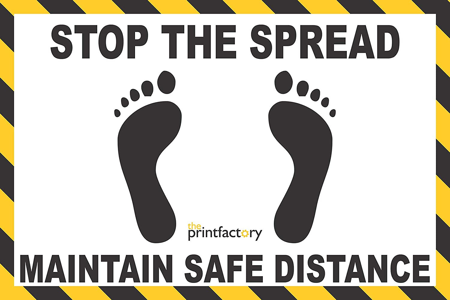 Keep Safe Distance Sticker