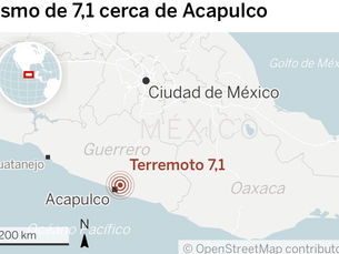 Un terremoto de magnitud 7,1 sacude el centro de México