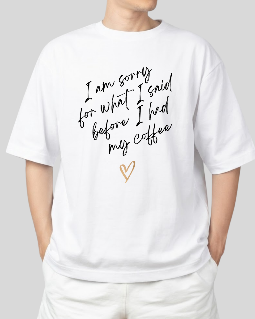 WearSence I am sorry Premium Oversized Typography Tee