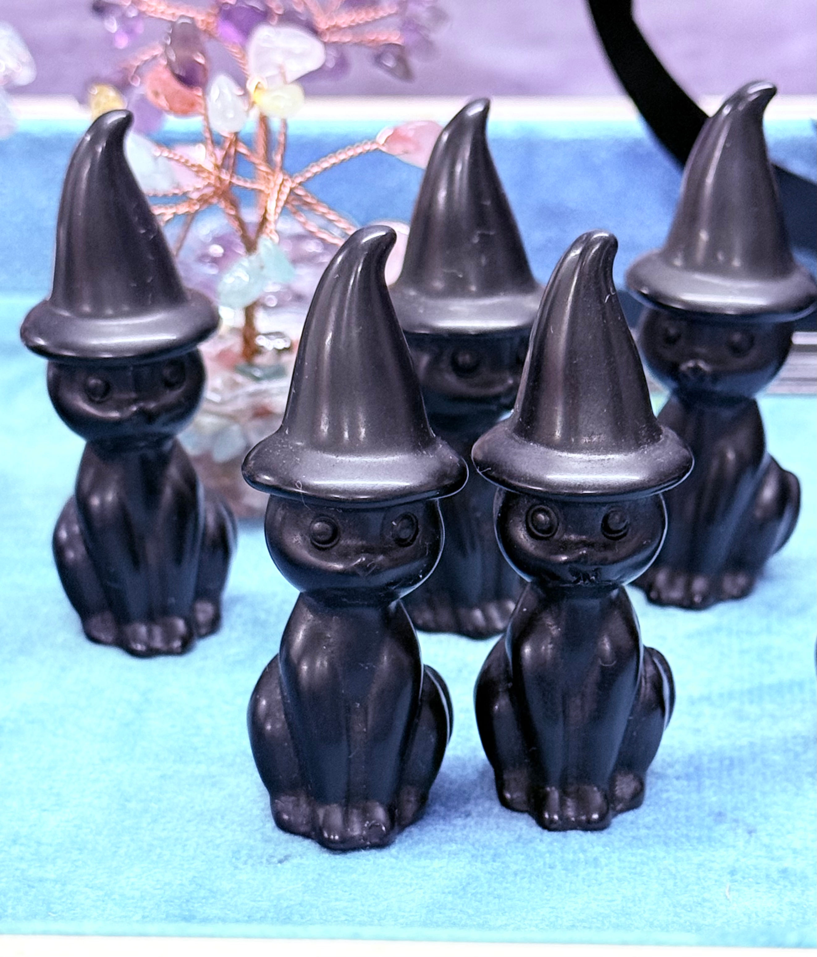 Obsidian cats 6CM 