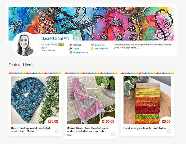 Sacred soul art folksy page