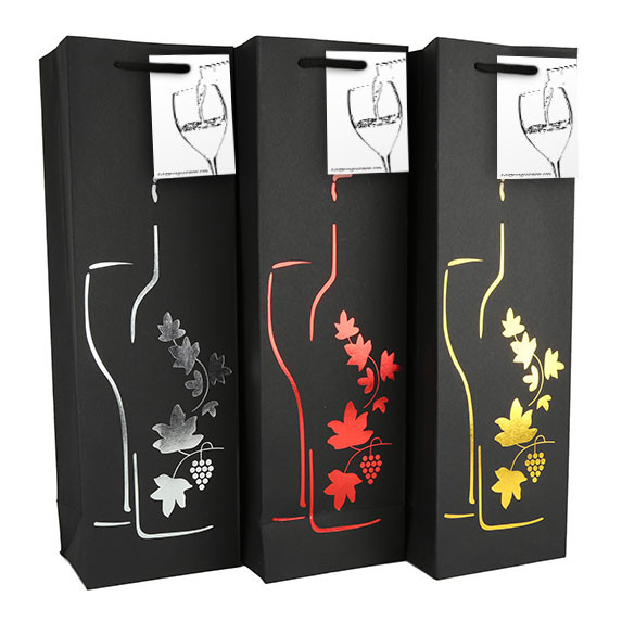 Wine Gift Bags - Leaves