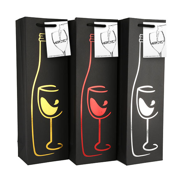 Wine Gift Bags - Bottle & Glass