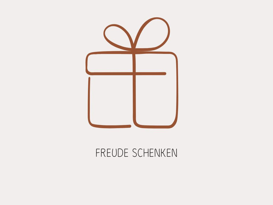Schlichtes Geschenk-Icon mit Schleife als Symbol für liebevoll ausgewählte Babygeschenke.