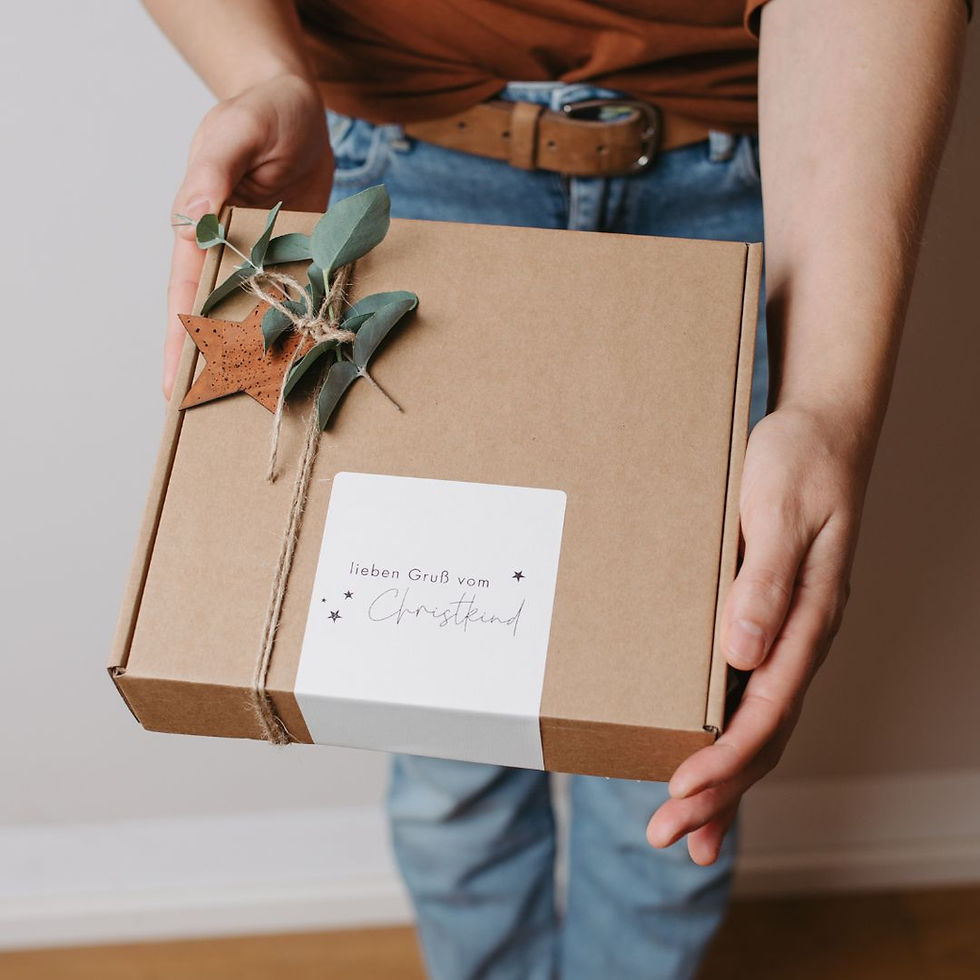 Miniaturbild: nachhaltige Geschenkverpackung von Mafee Gruß vom Christkind