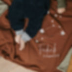 Babydecke mit sternenbild und geburtsdatum von Mafee