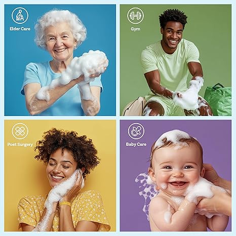 Thumbnail: dry bathing shower wipes used for elder care, baby, gym, post surgery and more