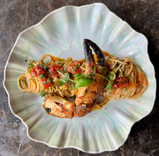 Restaurant AMA Utrecht - spaghetti with seafood in tomato sauce