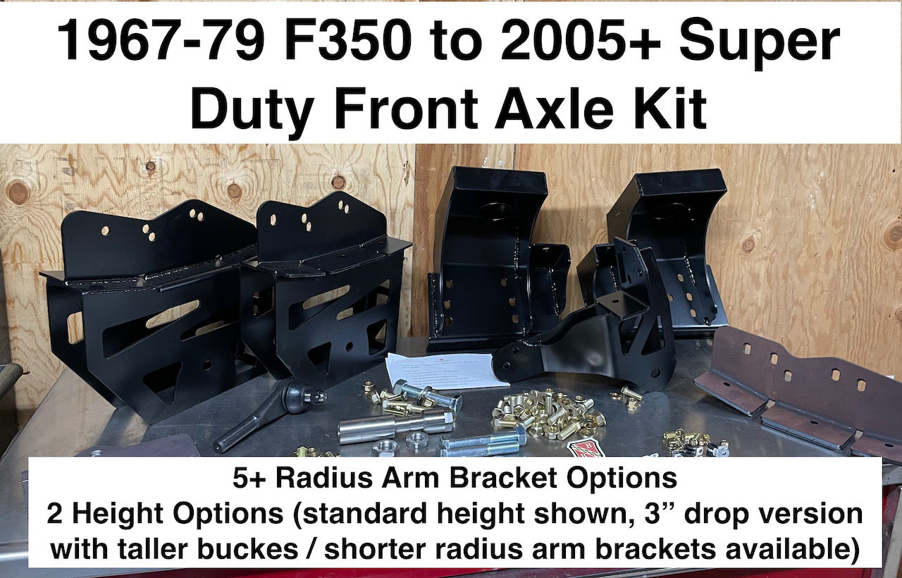 1967-1979 F350 2wd to 2005+Super Duty Front Axle Kit SDAF35