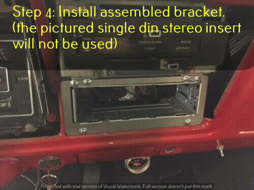 Thumbnail: 1973-79 Ford Double Din Stereo Bracket SB2