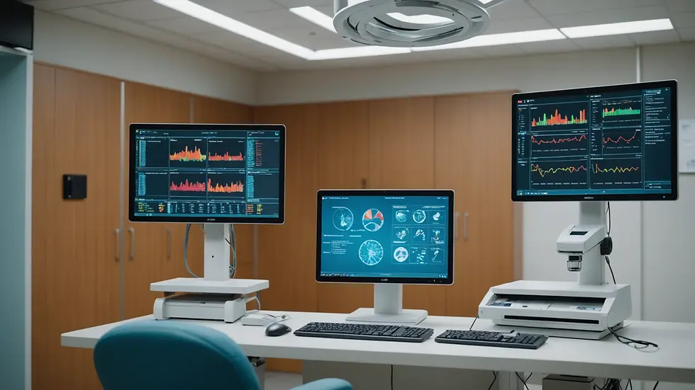 Close-up view of healthcare technology installation in a clinical setting