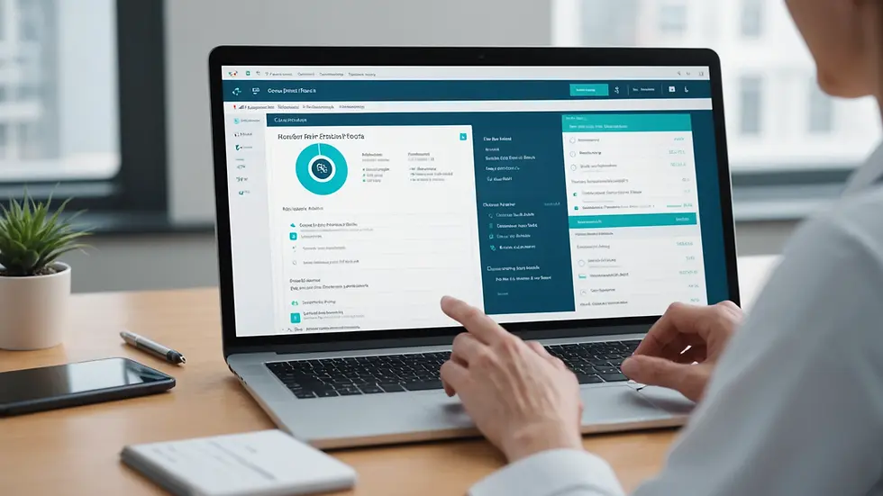 Close-up view of a modern patient portal interface