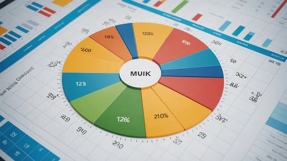 High angle view of an analytical chart with insightful data