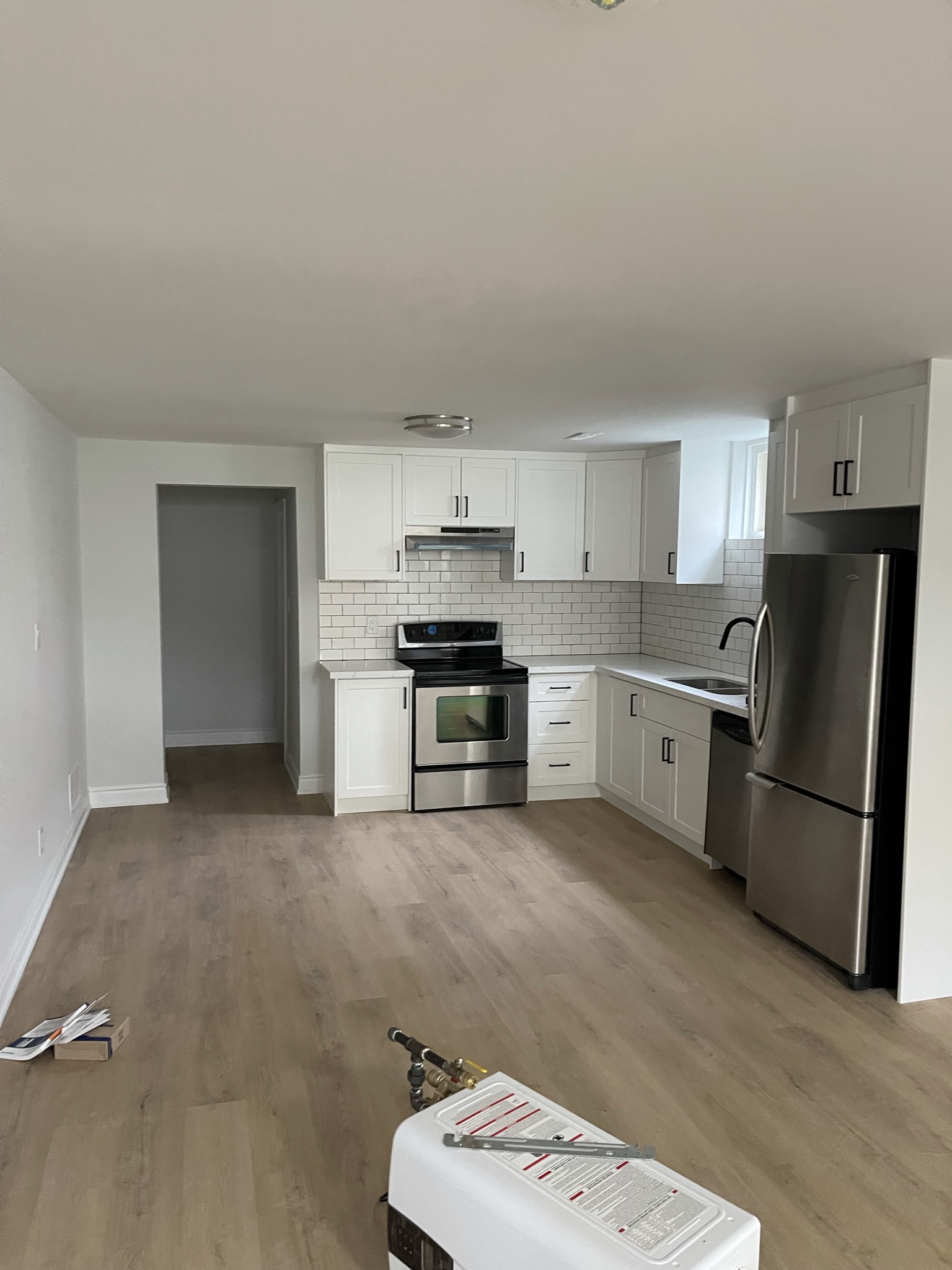 Bright finished basement renovation 1