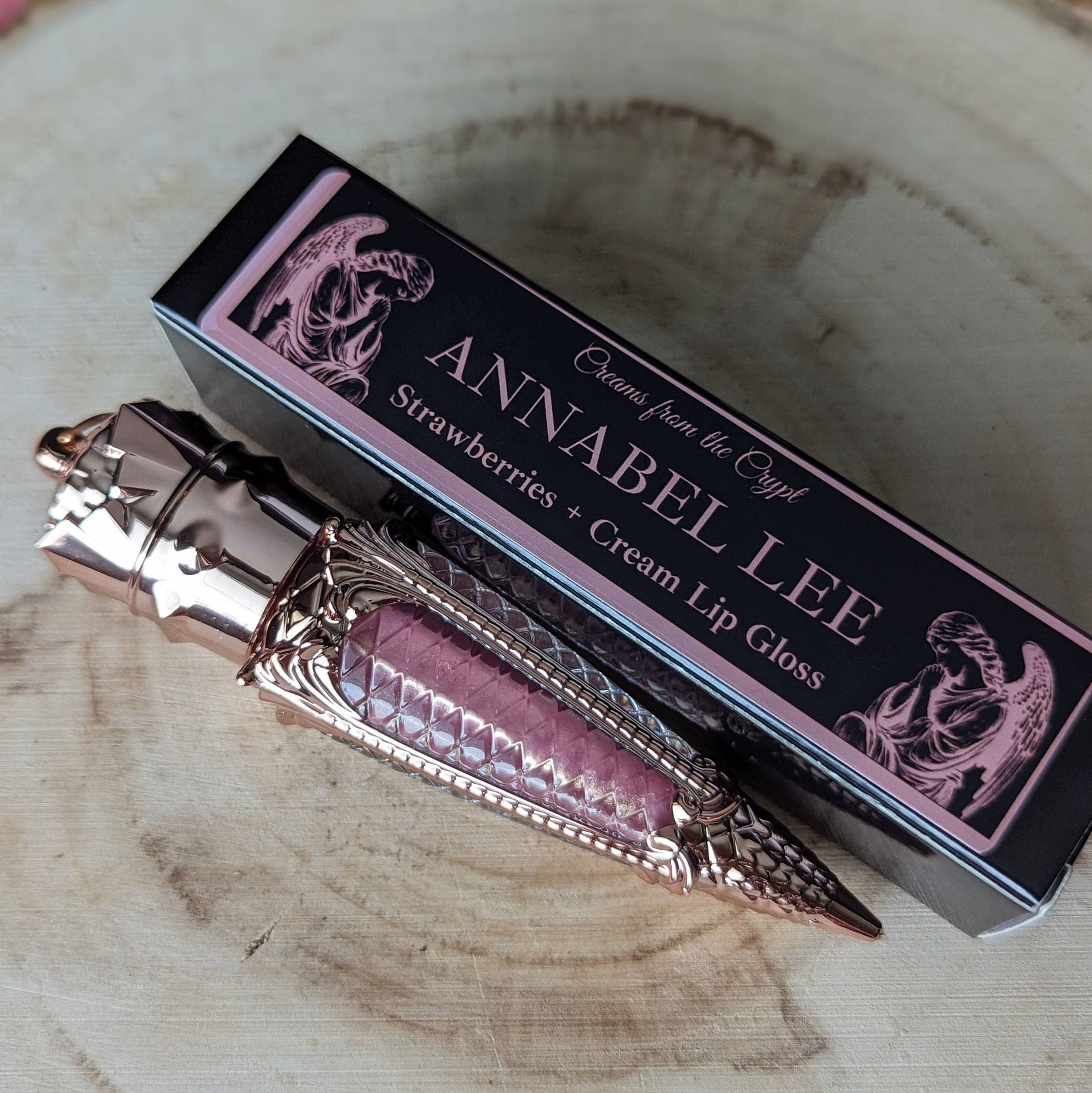 Annabel Lee Strawberries and Cream Lip Gloss by Creepy Crayon