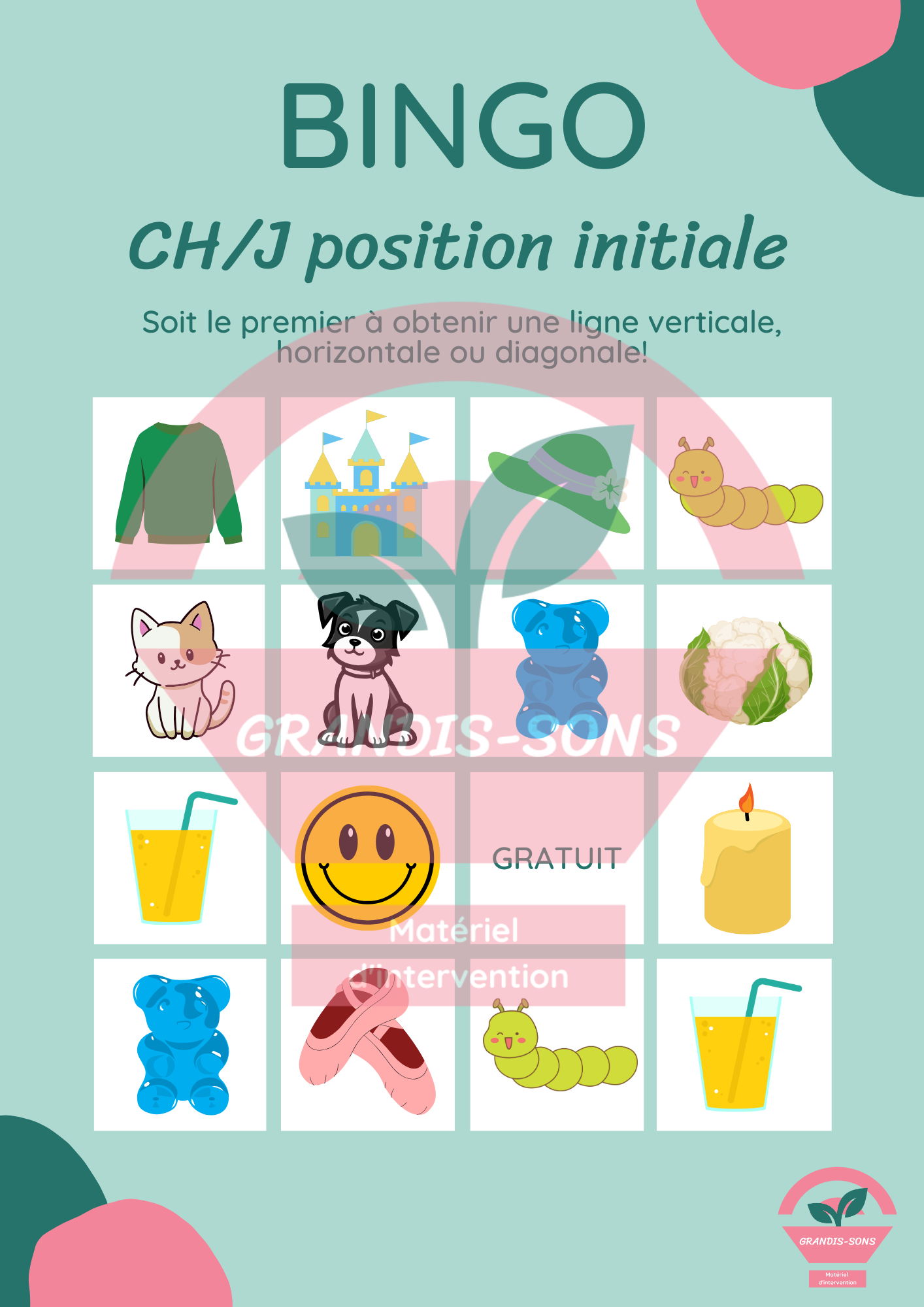 Bingo CH/J position initiale