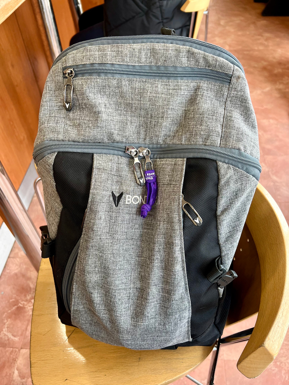 the offending gray book bag