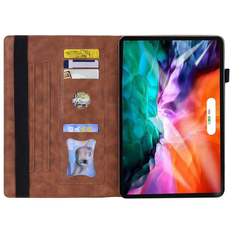 Thumbnail: Leather Stand Tablet Cover with Front Pocket for iPad Pro 11 (2022) / (2021)