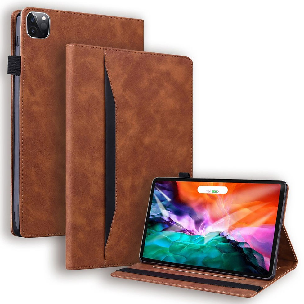 Thumbnail: Leather Stand Tablet Cover with Front Pocket for iPad Pro 11 (2022) / (2021)