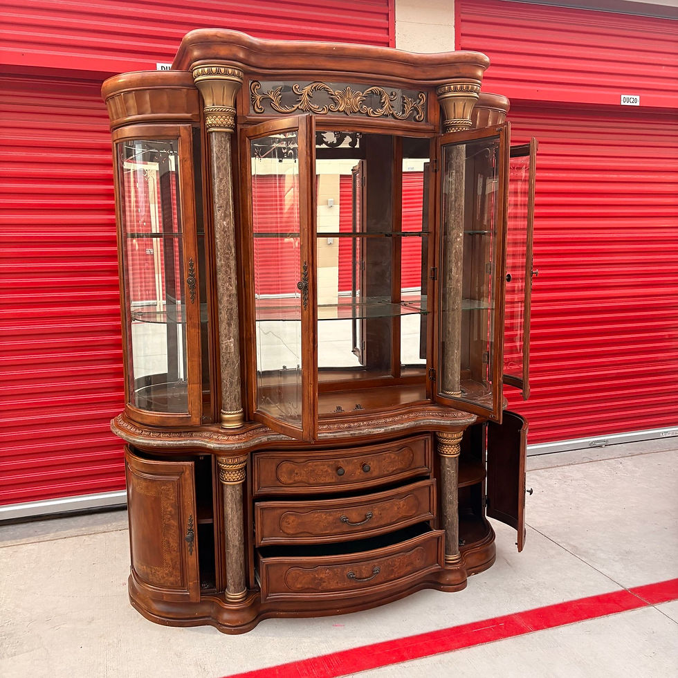Thumbnail: Formal Solid Wood & Marble Dining Set