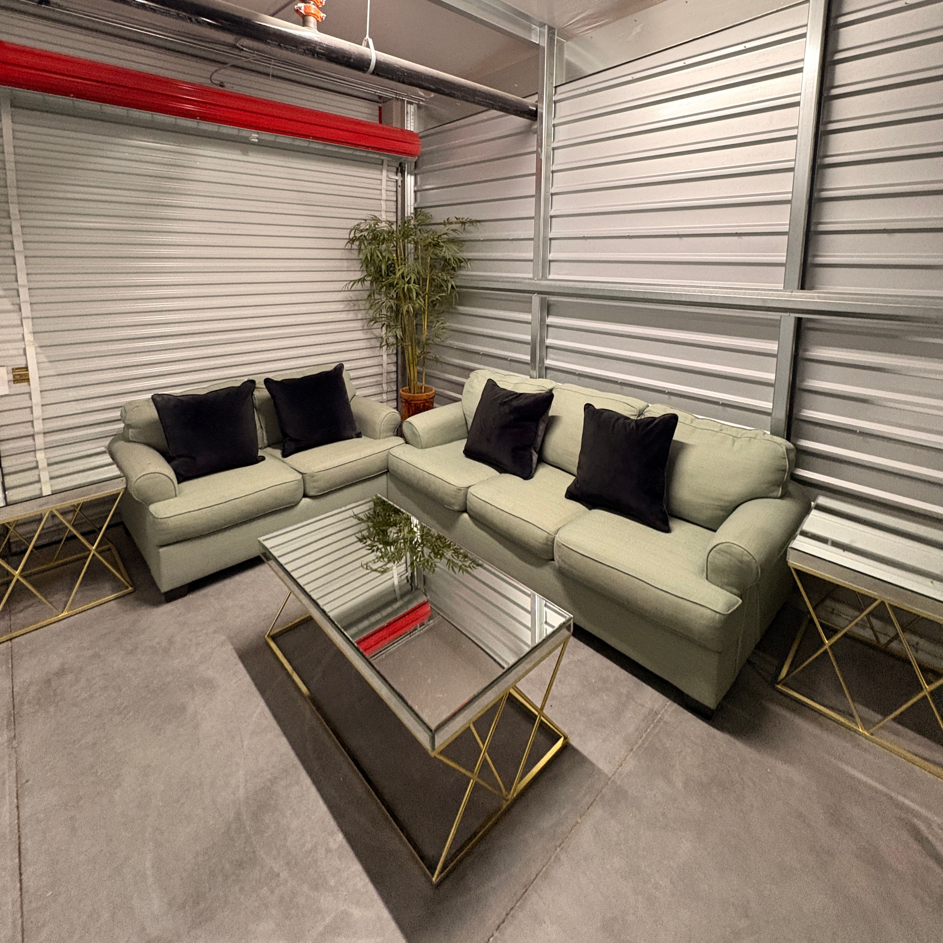 Mint color living room set