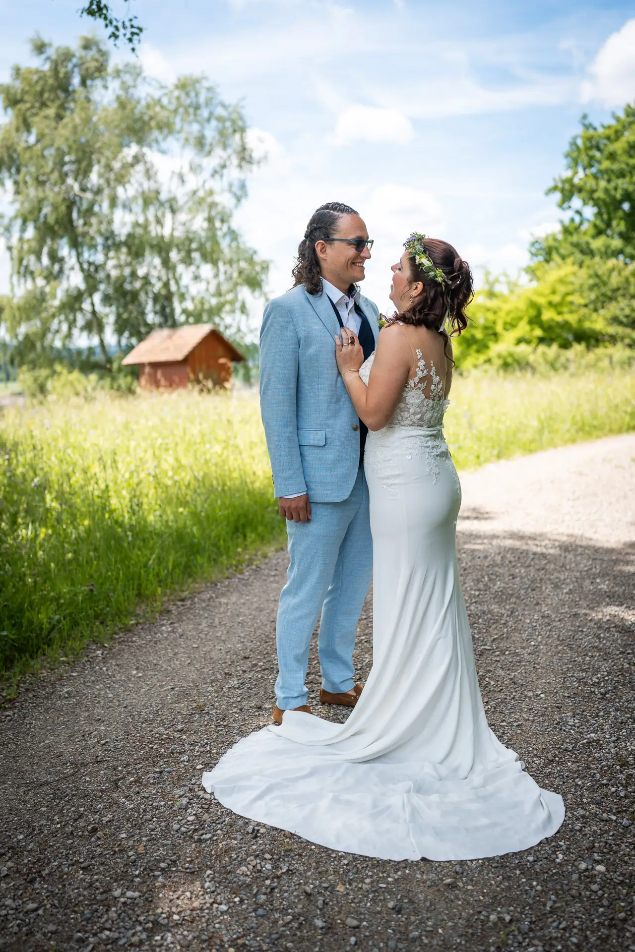 Natürliche Hochzeitsfotos im Berghof in Wiesendangen