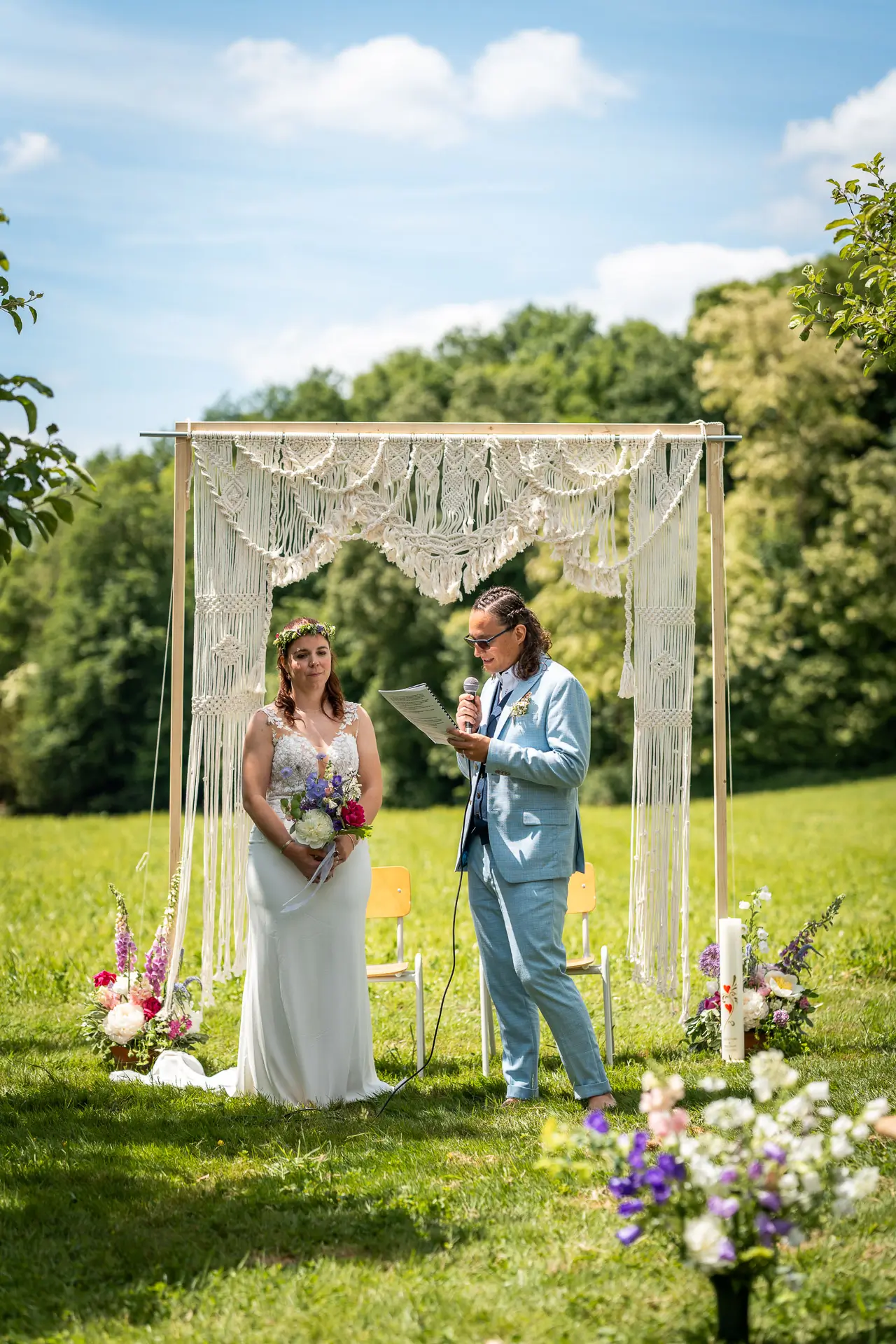 Ringtausch bei Trauung im Berghof Wiesendangen