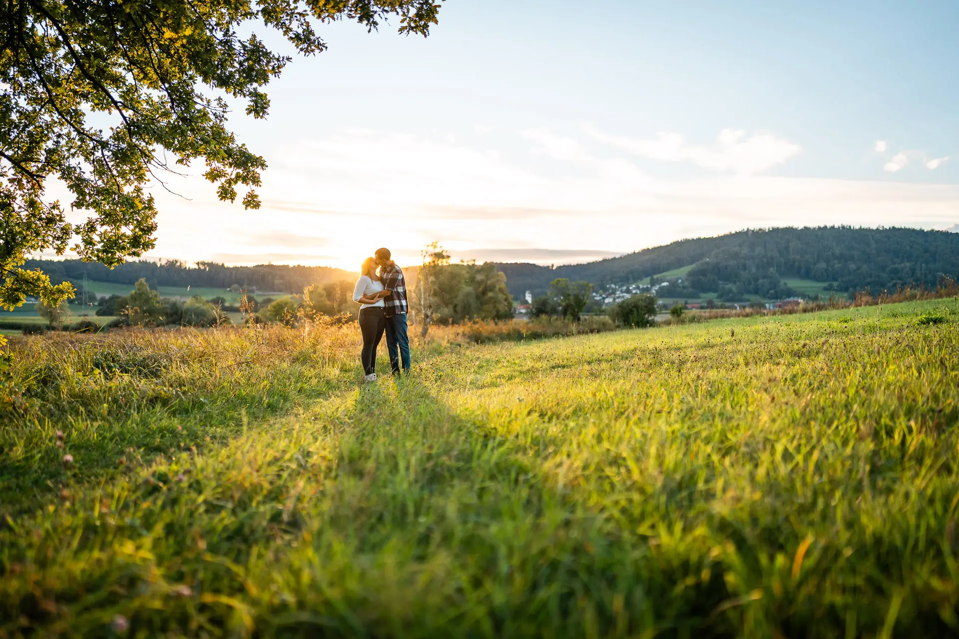Paarshooting an einem Weiher im Zürcher Unterland