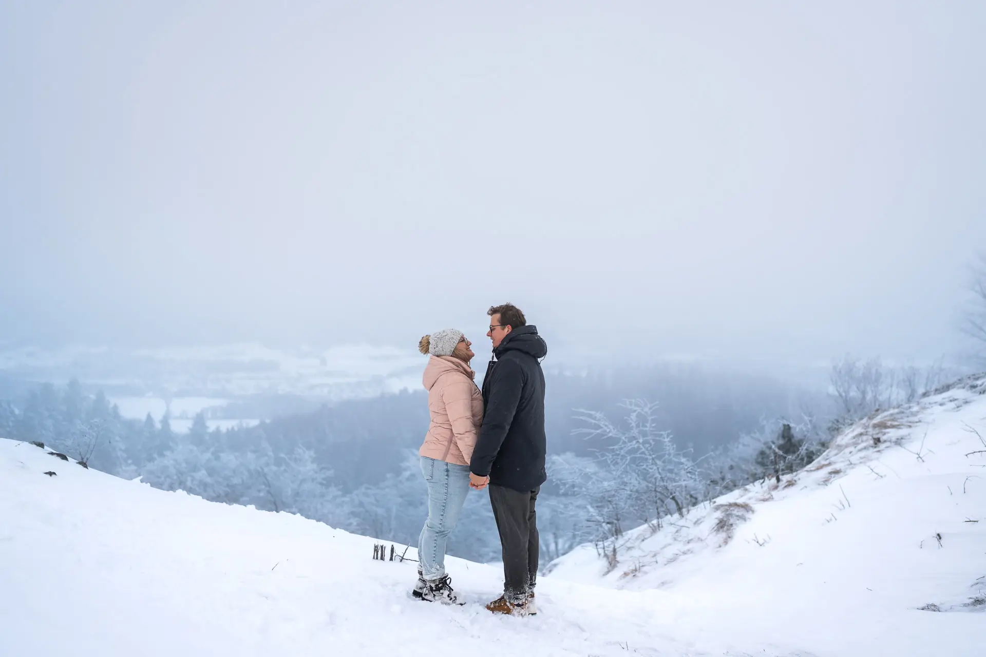 Shooting für Paar im Winter