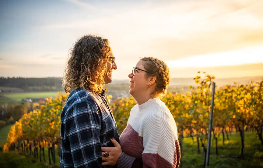 Paarshooting von Katja Nina & Matthias in den Rebbergen von Wiesendangen
