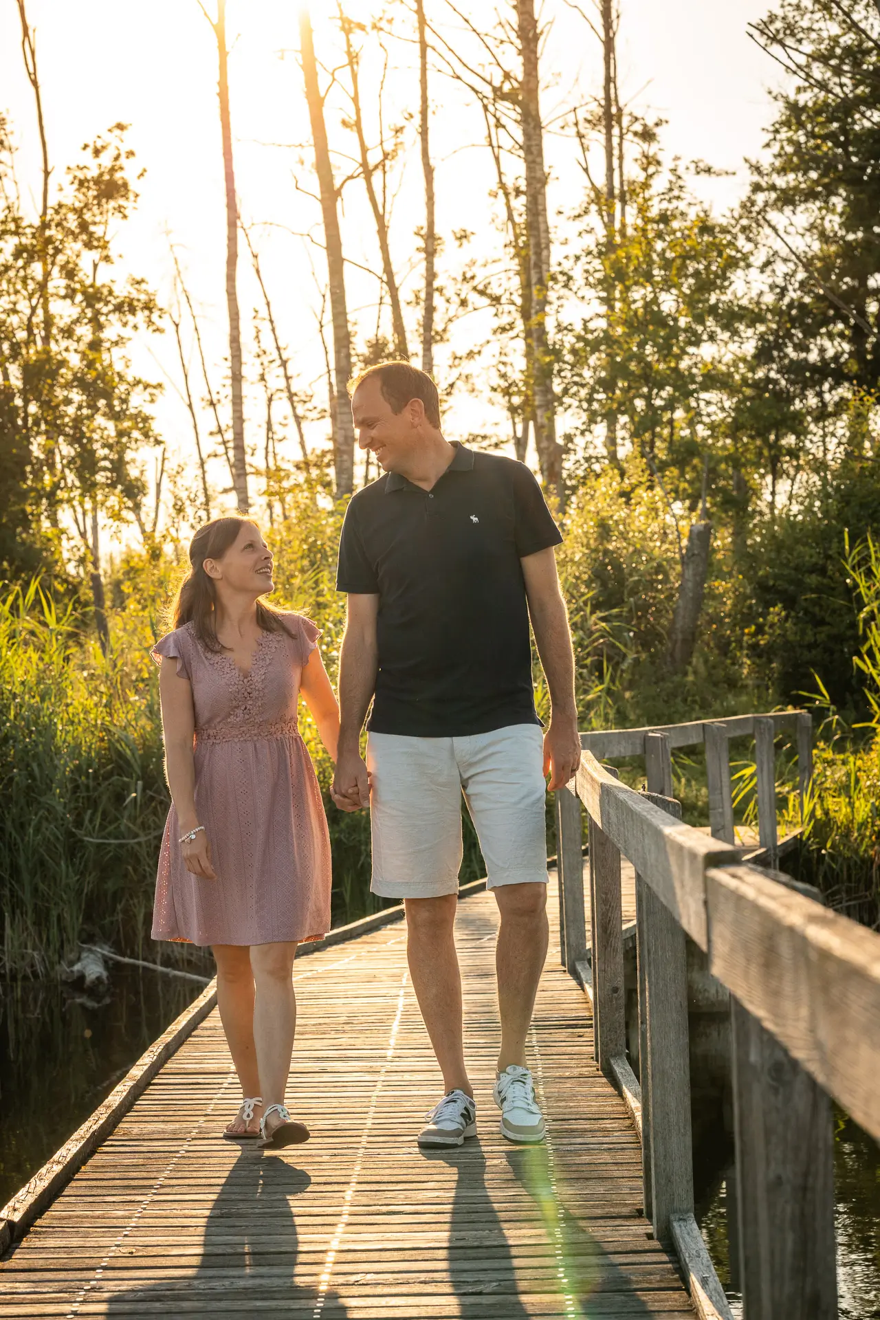 Sonnenuntergang beim Familienshooting Thurgau