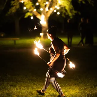 Feuershow am Hochzeit