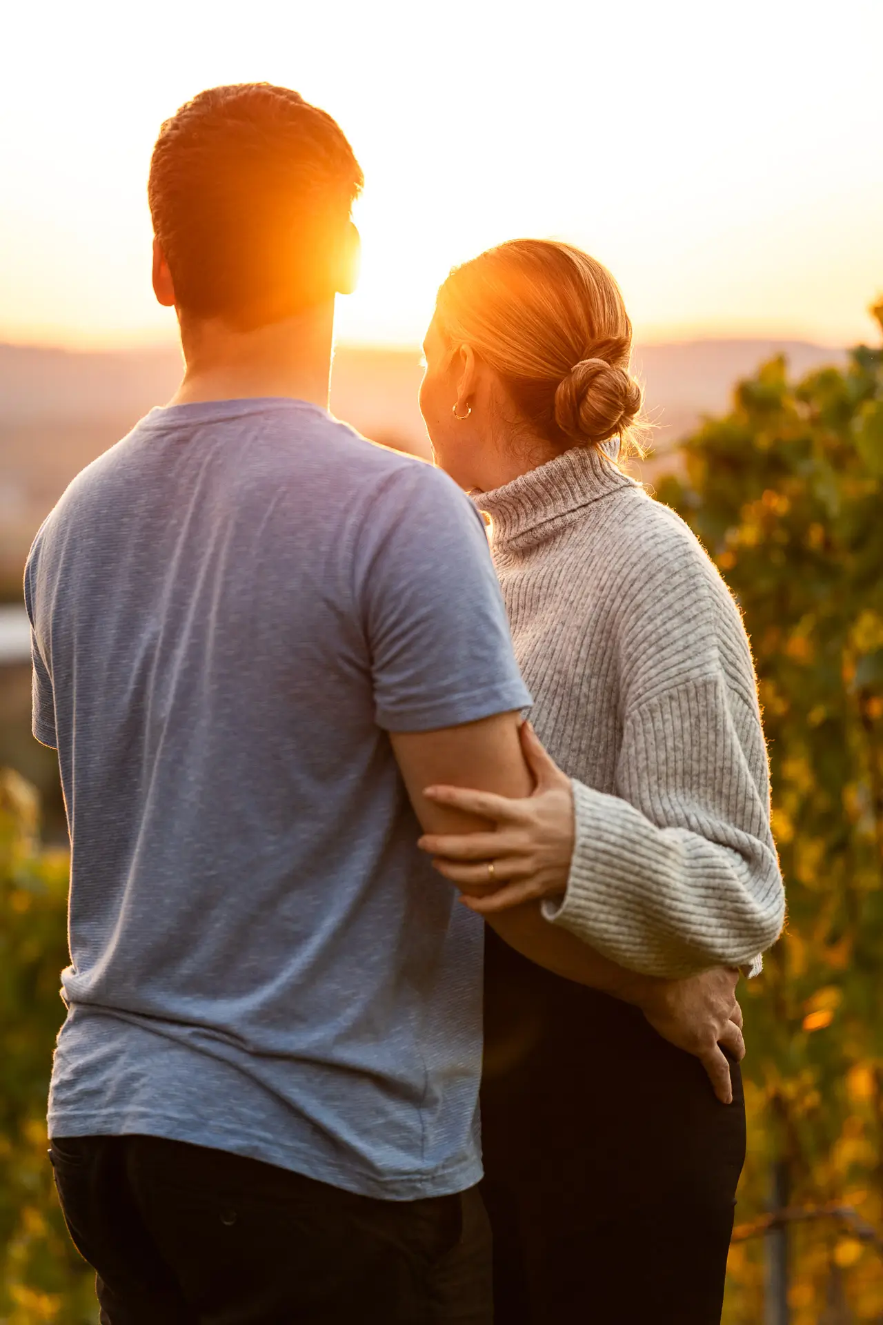 Goldene Stunde beim Schwangerschaftsshooting