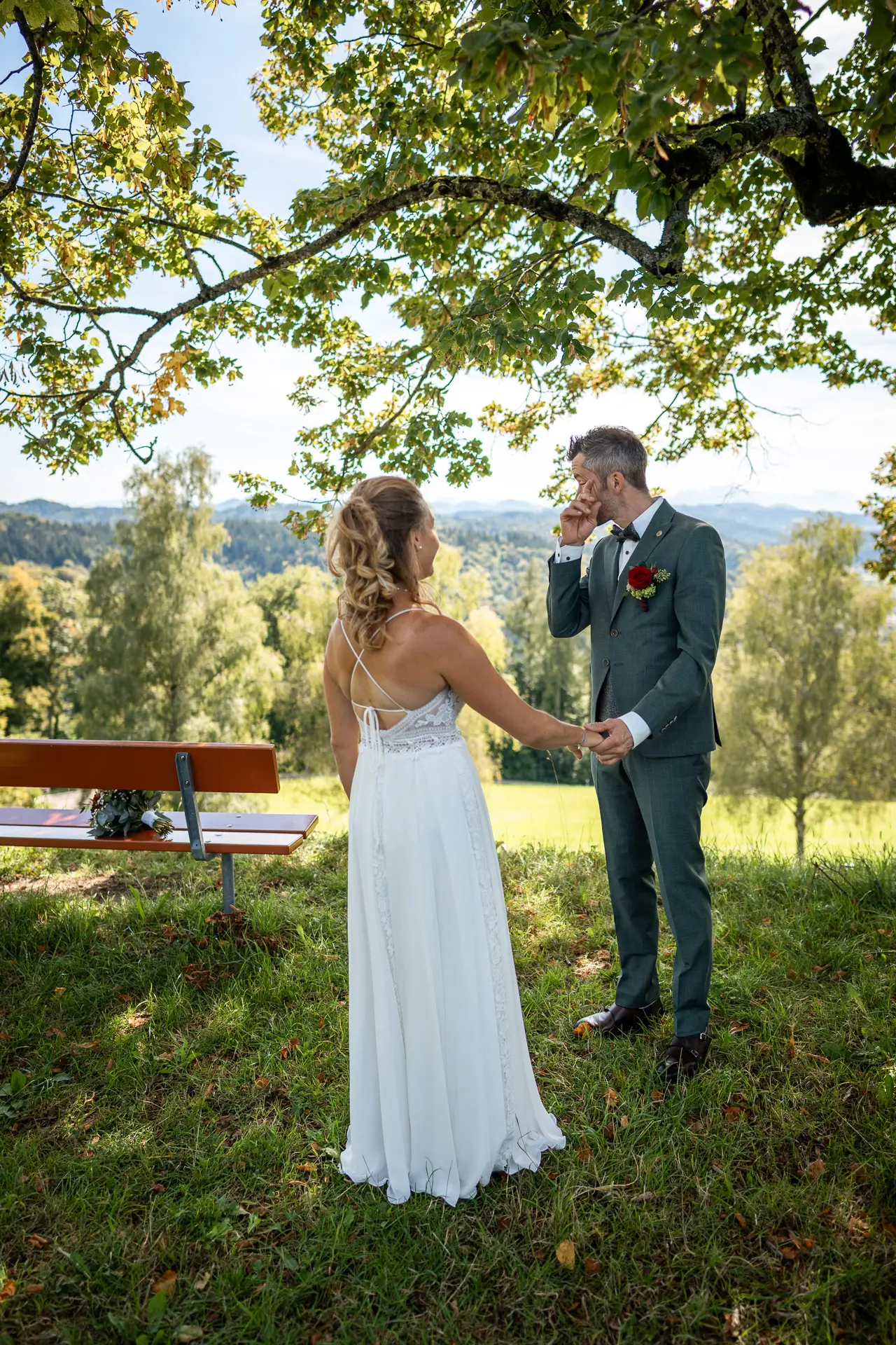 Emotionen beim Brautpaarshooting und dem First Look