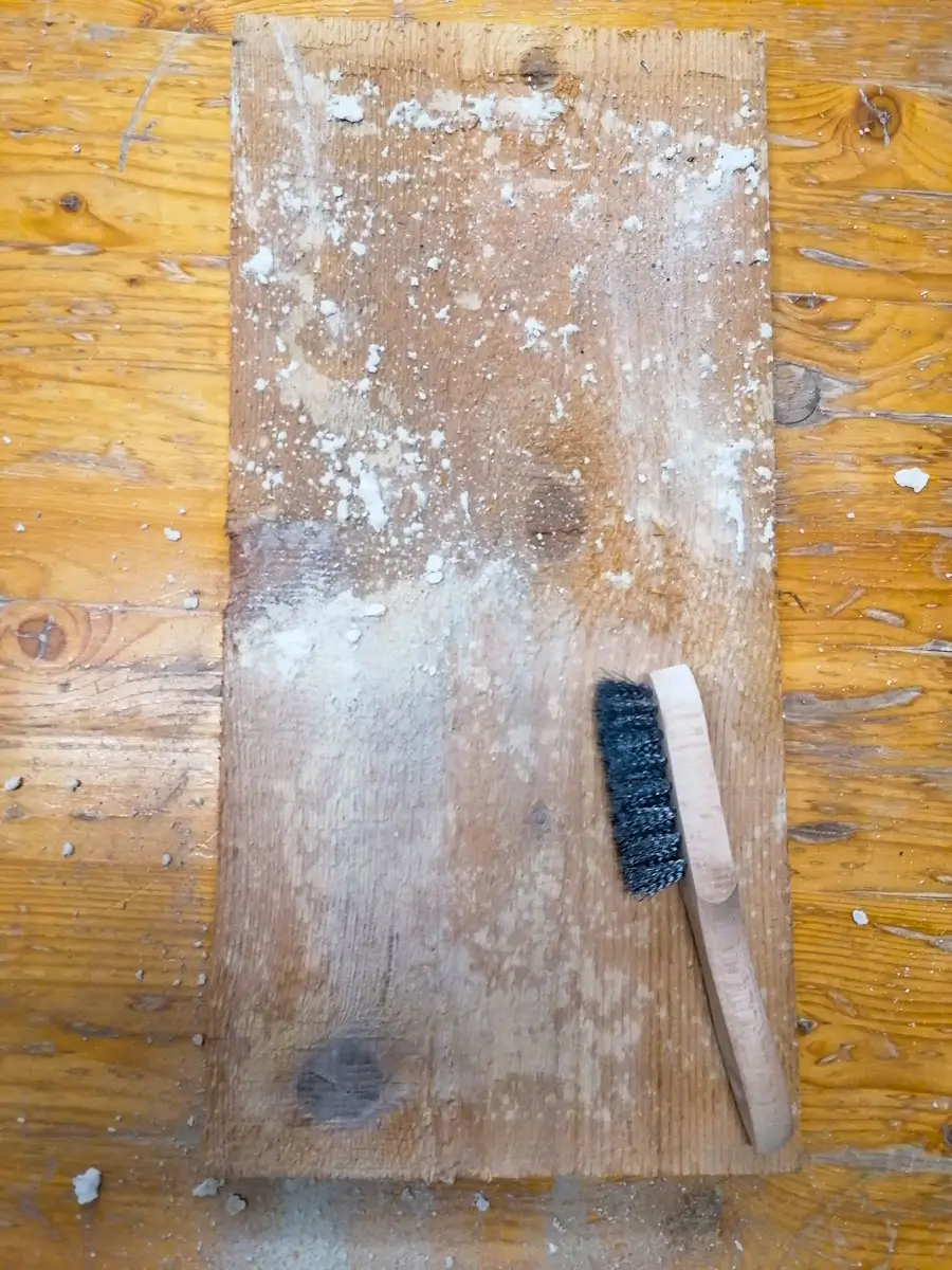 Altes Holz Drahtbürste