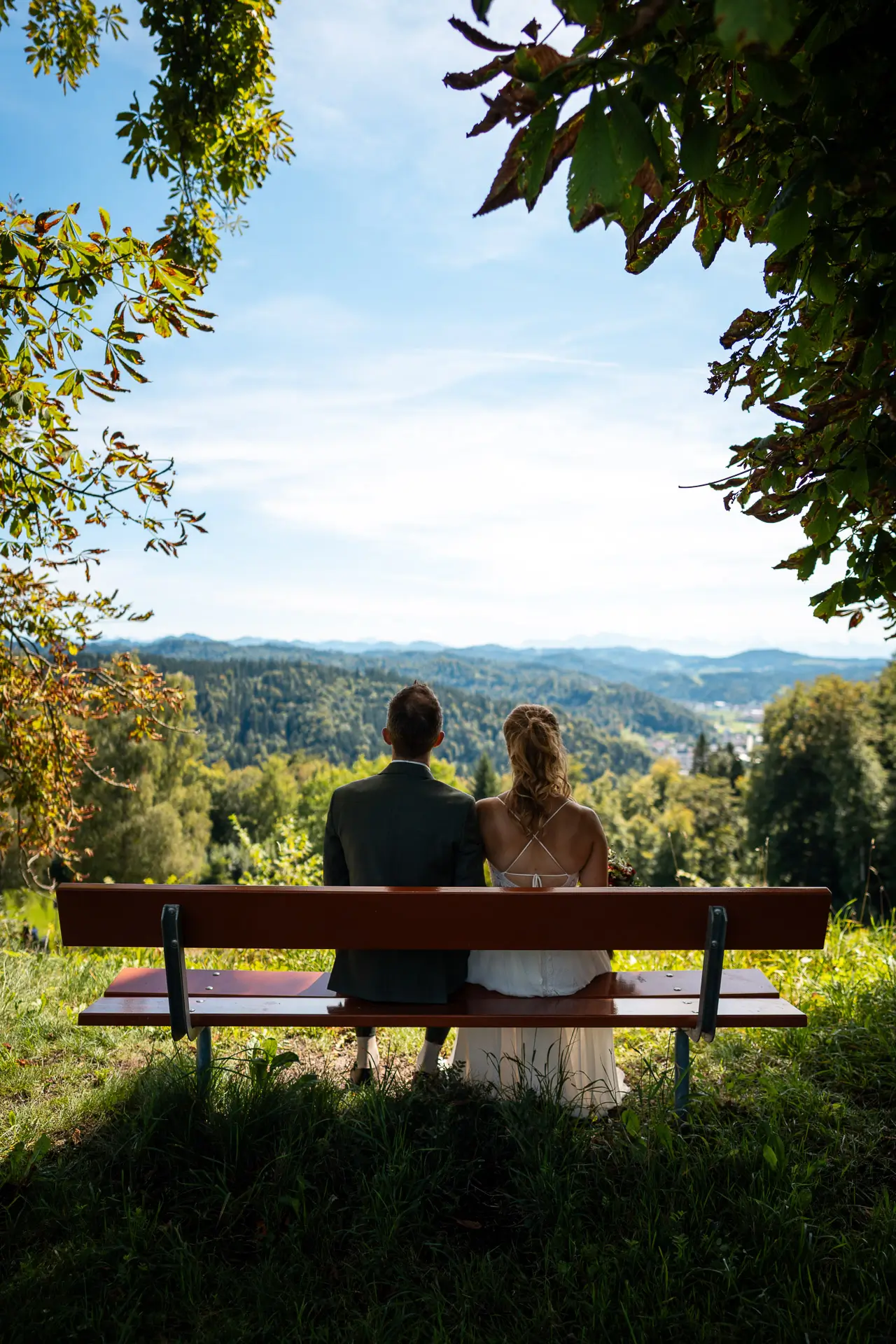 Brautpaar beim Shooting im Gyrenbad Turbenthal