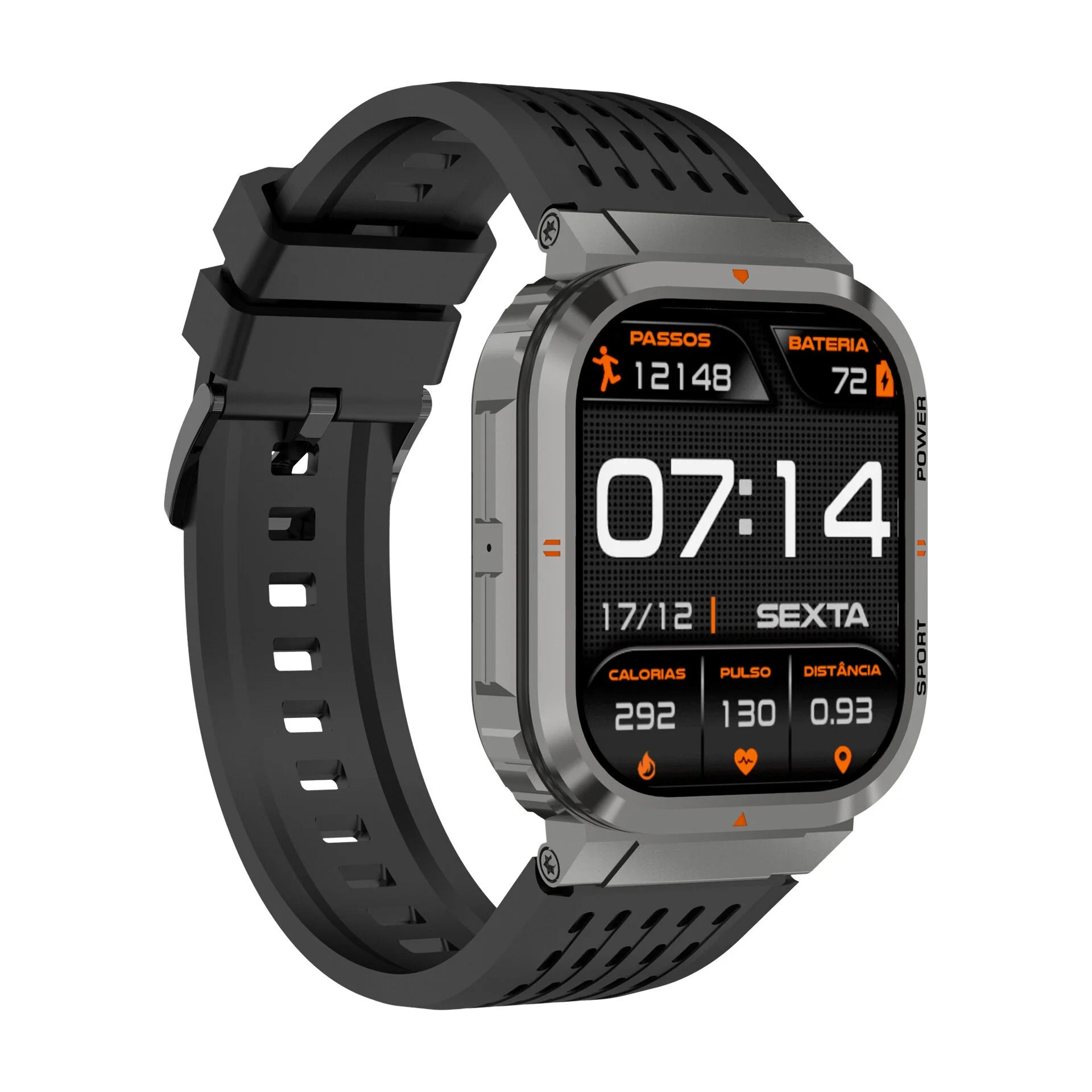 Mipo S43 Geo Akıllı Saat Titanyum Gri