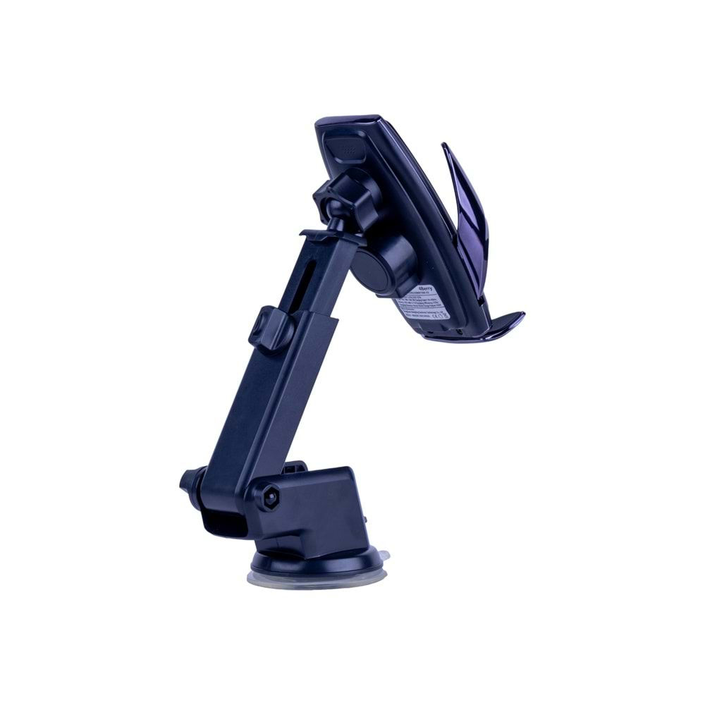 A8G Siyah Araç Tutucu – 15 W Kablosuz Hızlı Şarj, Otomatik Kıskaçlı