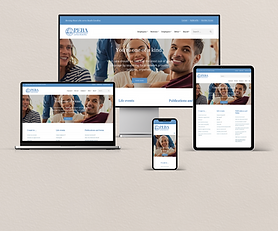 responsive website on multiple devices for PEBA