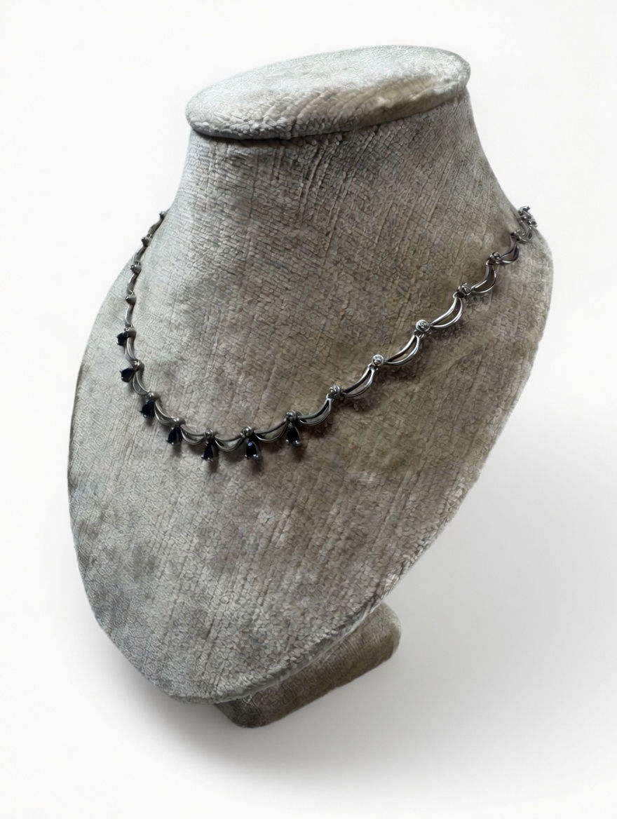 Thumbnail: Silver Sapphire Riviera Necklace