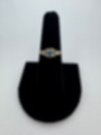 Blue Zircon & Diamond Ring