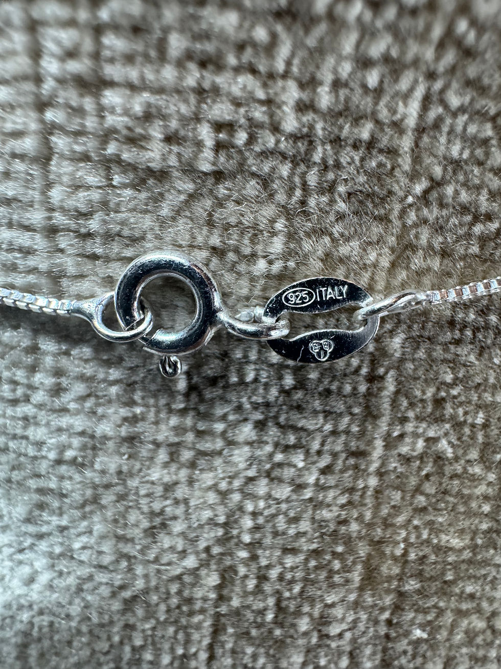 Thumbnail: Chatham Sapphire & White Topaz Silver Necklace