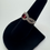 Thumbnail: Garnet & CZ Silver Ring