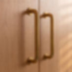 Brass cabinet handles suitable for accessibility