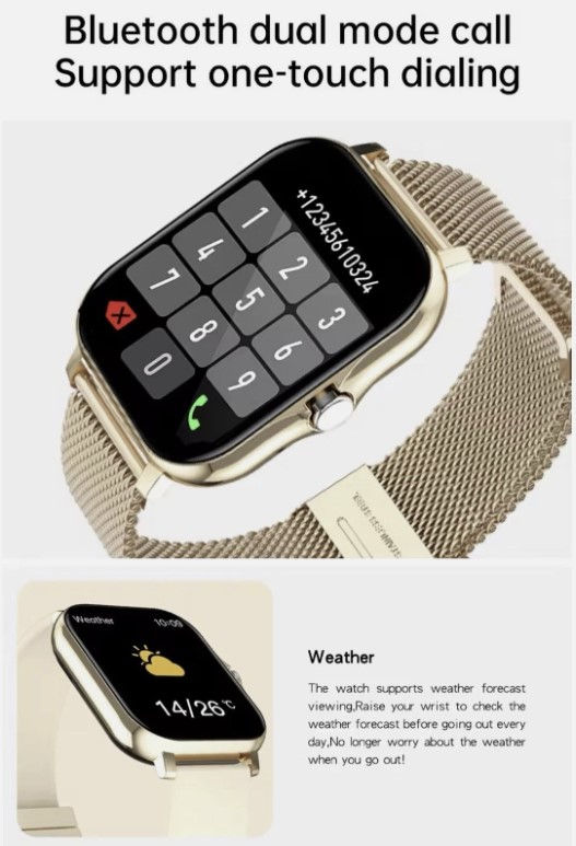 Thumbnail: Smart Watch Women For iPhone Android Fitness Tracker W/ SpO2 Heart Rate Monitor