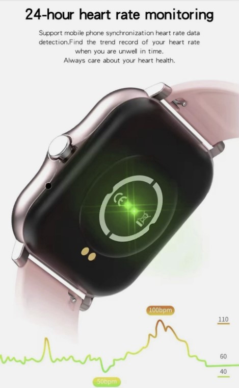 Thumbnail: Smart Watch Women For iPhone Android Fitness Tracker W/ SpO2 Heart Rate Monitor