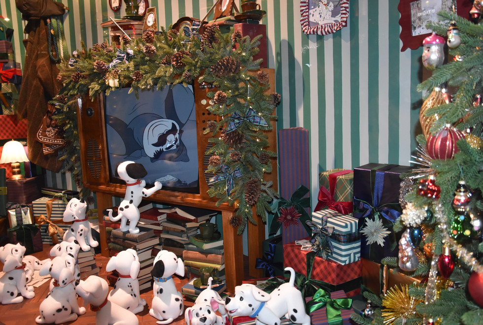 Une vitrine du magasin Selfridges montrant les 101 dalmatiens de Walt Disney à Londres