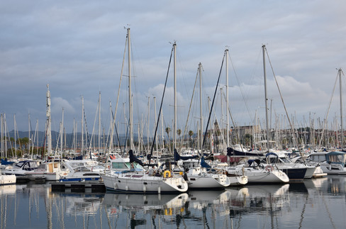 Les bateaux du port de plaisance d'Hendaye au Pays Basque